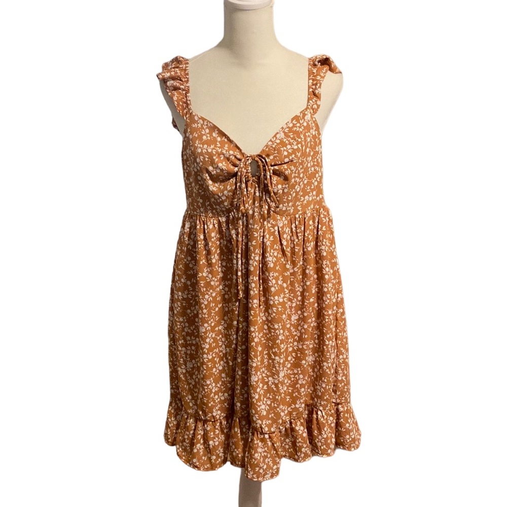 PEACH LOVE Dusty peach ruffle sundress